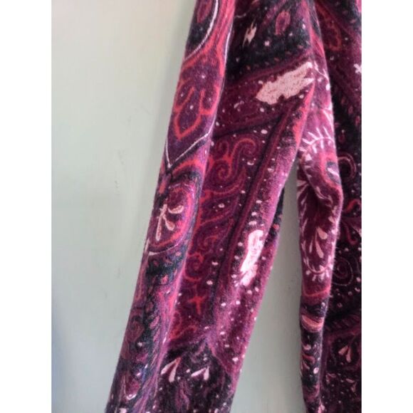 Talbots Women Burgunday Red Tapestry Lambswool Blend Cardigan Sweater size 2X - Picture 5 of 7